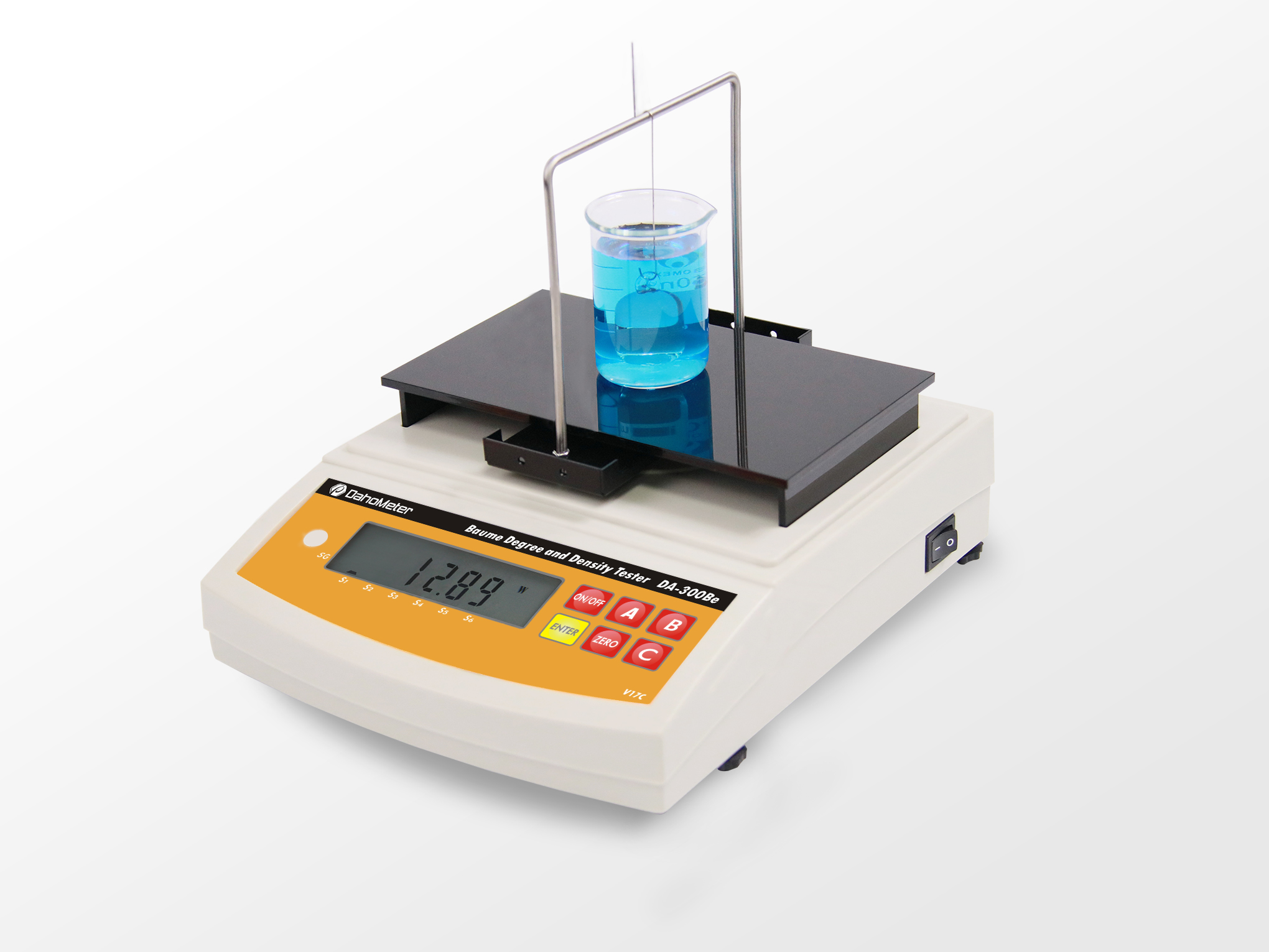 經(jīng)濟(jì)型液體波美度測試儀DA-300BE主要針對各種化工溶液的密度與波美度測量，由Daho Meter『達(dá)宏美拓』研究生產(chǎn)，自動顯示波美度與密度；品質(zhì)優(yōu)良，精準(zhǔn)度高，操作方便、省時；具有很好的測量穩(wěn)定性與可靠性；適合要求較高的場合。
